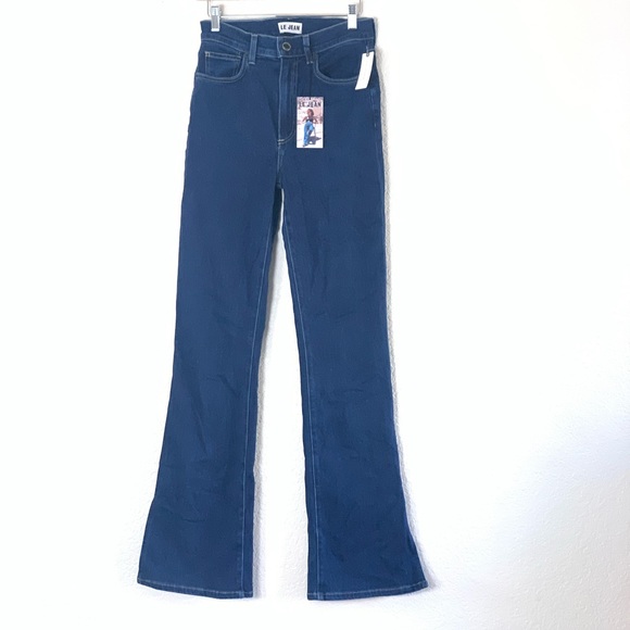 Le Jean | NWT Anthropologie Stella High-Rise Flare Jeans slit ankle size… - Picture 8 of 16